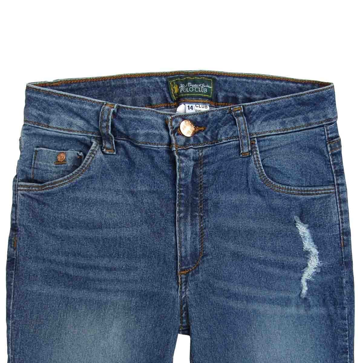 Jeans Color Azul Royal Polo Club para Niña