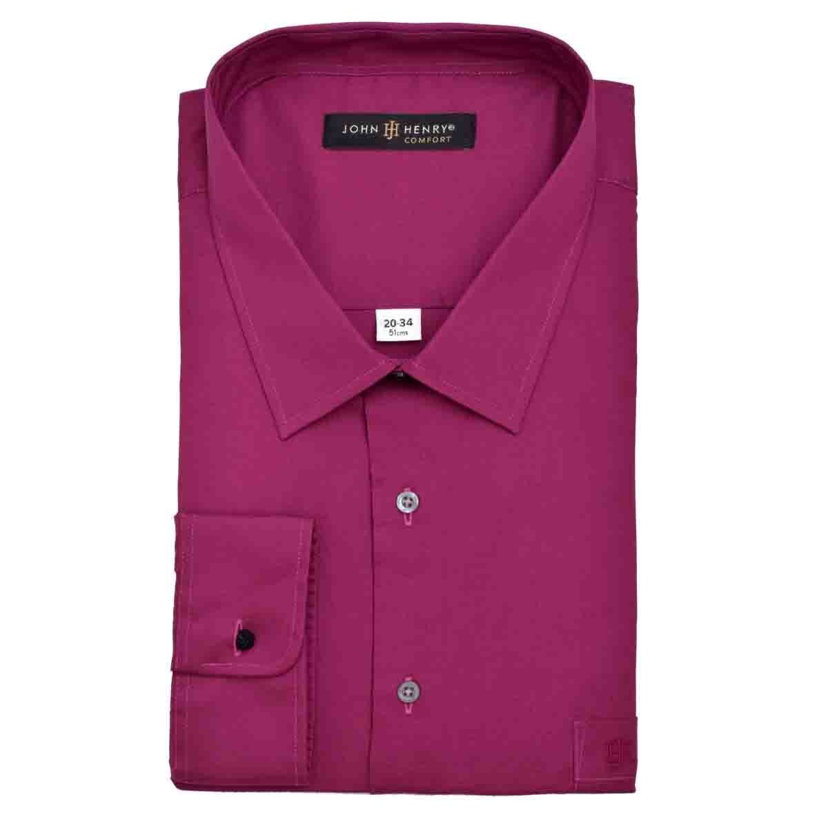 Camisa Lisa Manga Larga John Henry Ev24T6771M