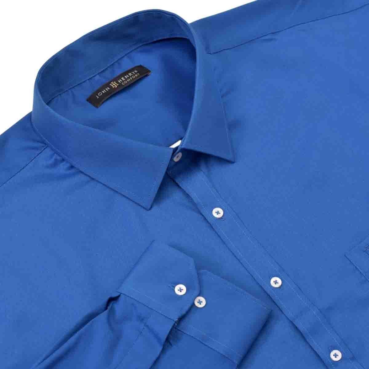 Camisa Semilisa Manga Larga John Henry