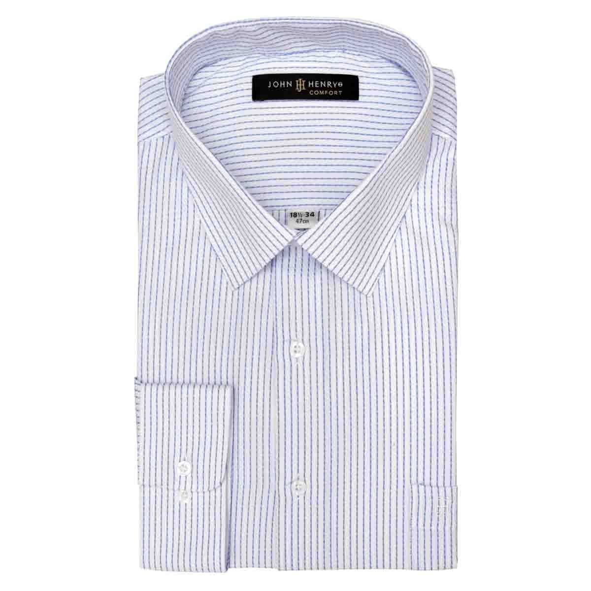 Camisa Manga Larga Rayas Azules John Henry