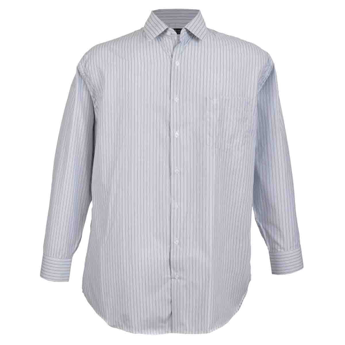 Camisa Manga Larga Rayas Gris John Henry