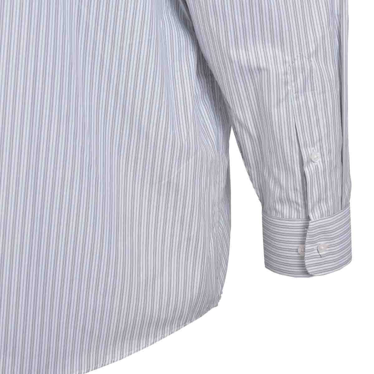 Camisa Manga Larga Rayas Gris John Henry