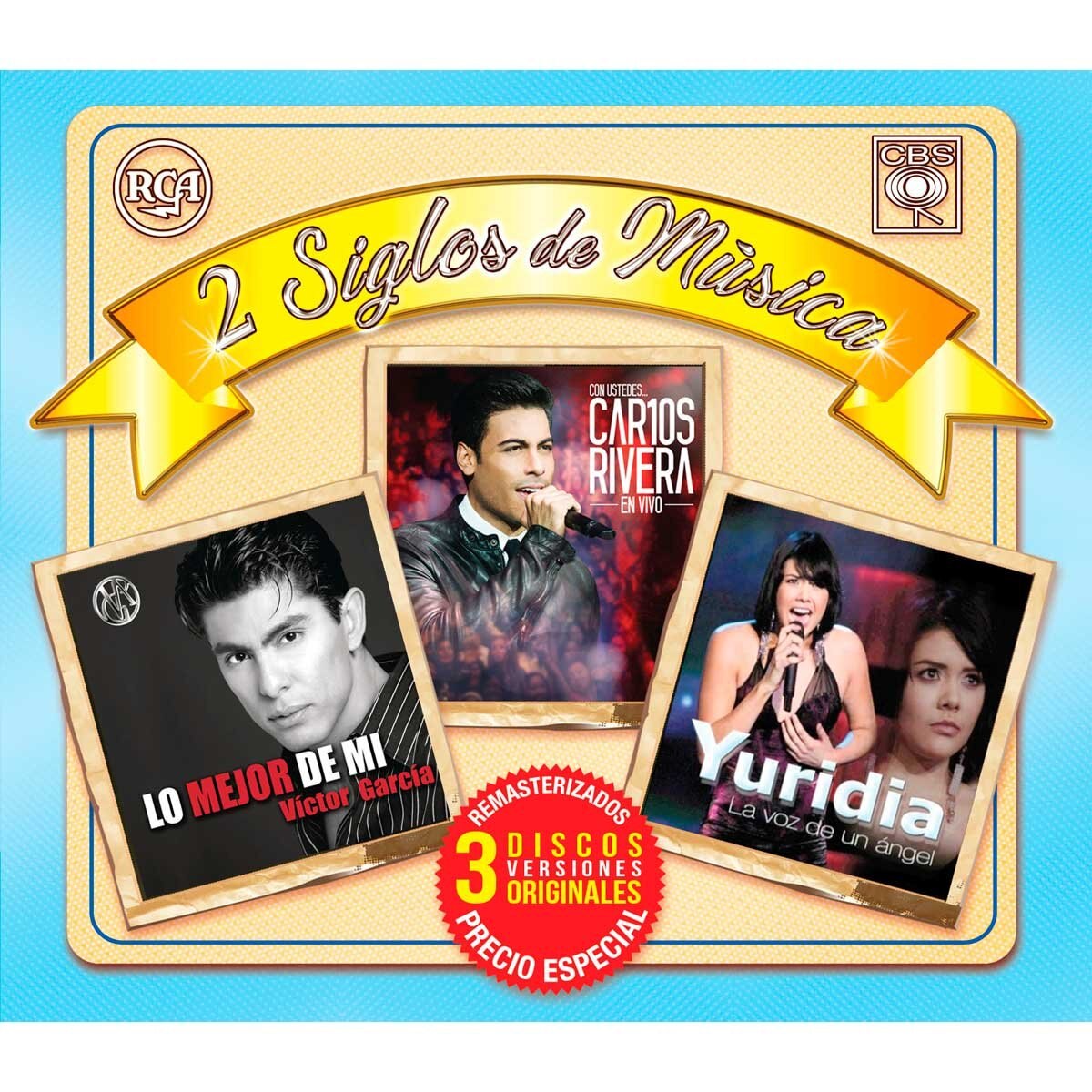 3 Cds Víctor García, Yuridia y Carlos Rivera