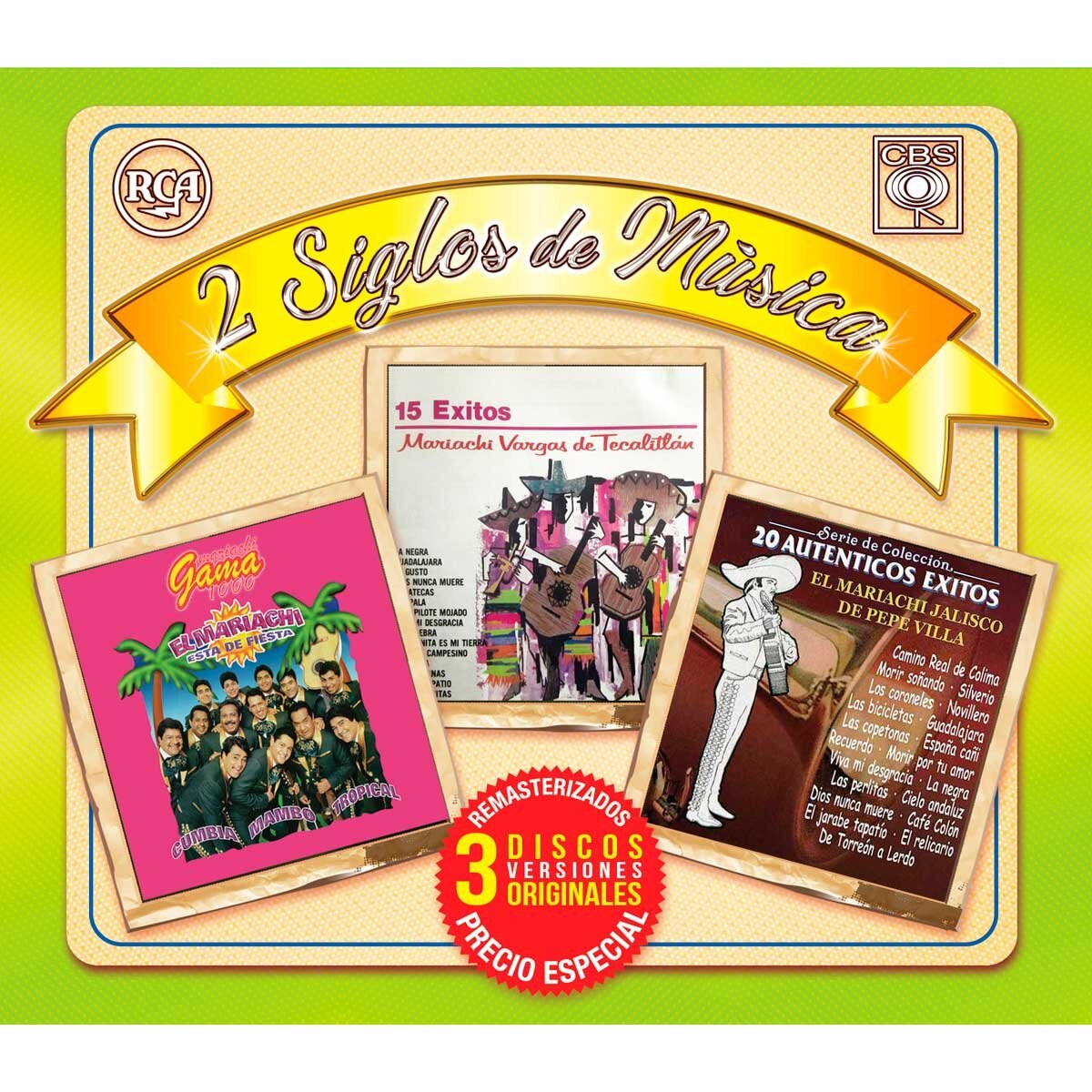 3 Cds Mariachi Vargas de Tecalitlán, Mariachi Gama 1000 y Mariachi Jalisco
