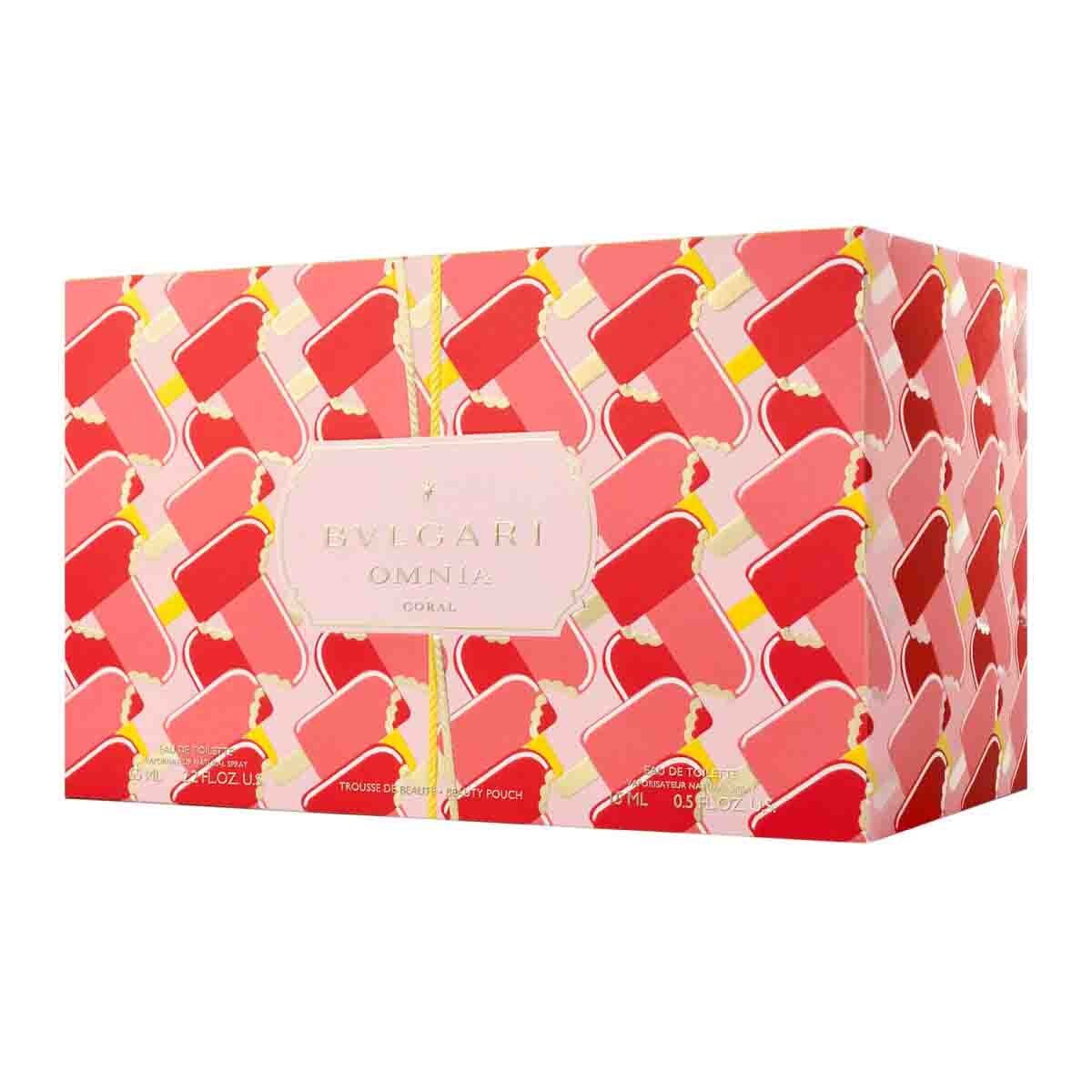 Estuche para Dama Bvlgari Omnia Coral Edt 65 Ml + 15 Ml + Pouch