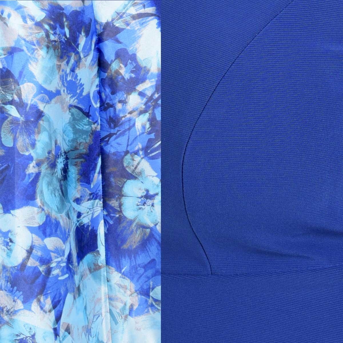 Vestido Escote en V con Falda Estampada Nikki Italy