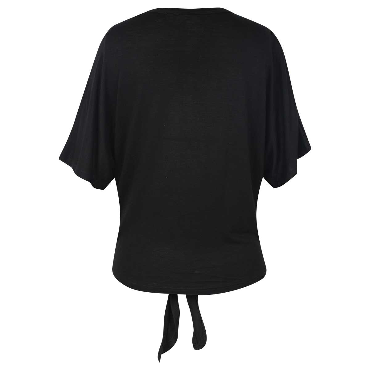 blusa negra manga corta