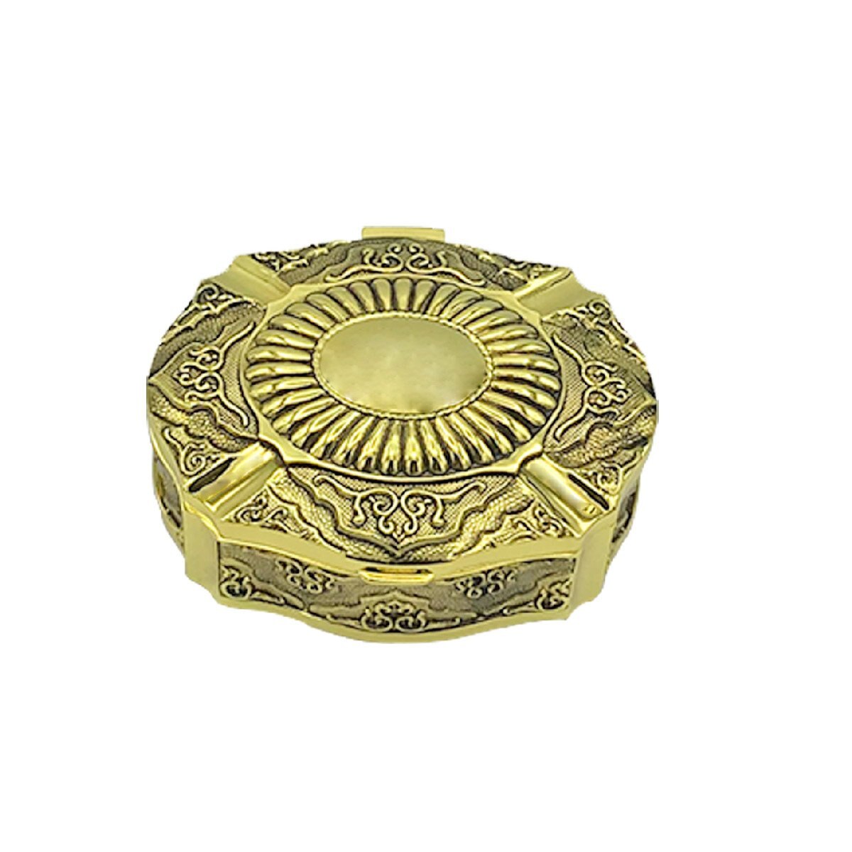 Alhajero Oval con Cuñitas Oro Mediano Marlu