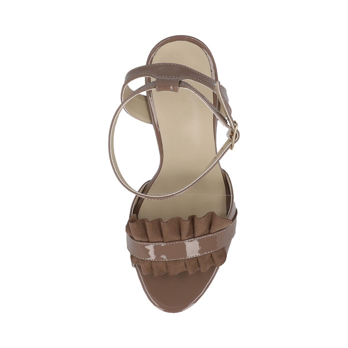 Sandalia Café con Olanes Y Pulsera Gianni Bini