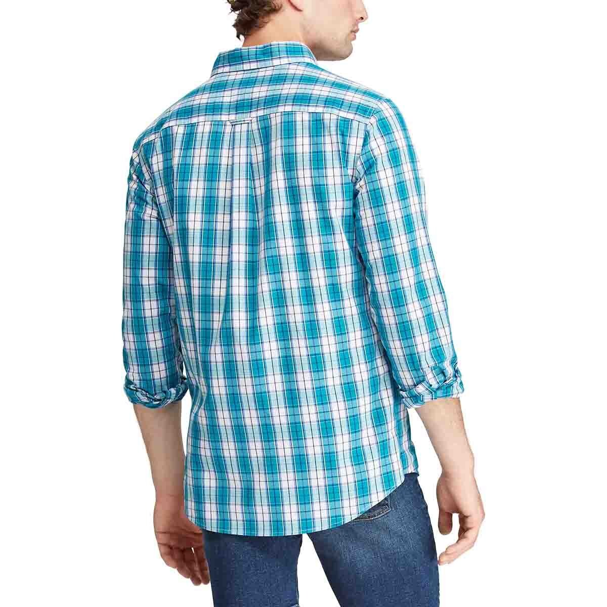 Camisa Slim Manga Larga Color Verde Chaps para Caballero