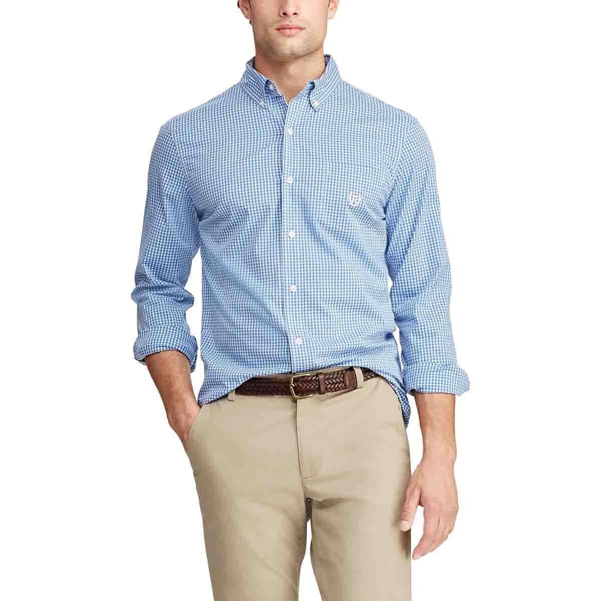 Camisa Slim Manga Larga Color Azul Chaps