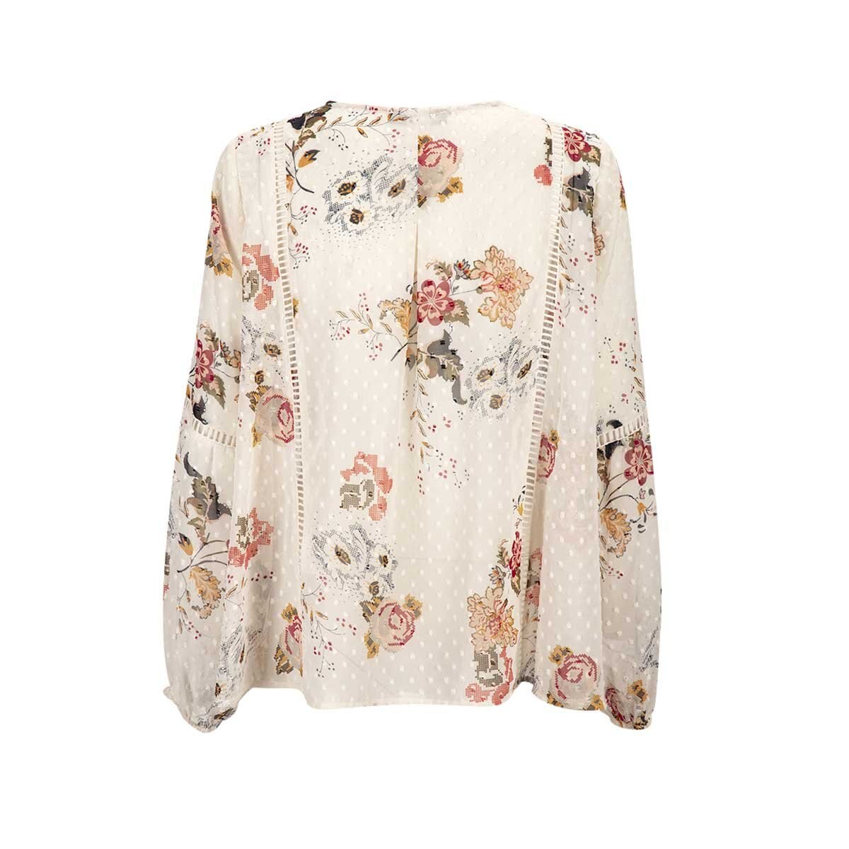 Blusa para Dama Abierta Estampada Arqueology