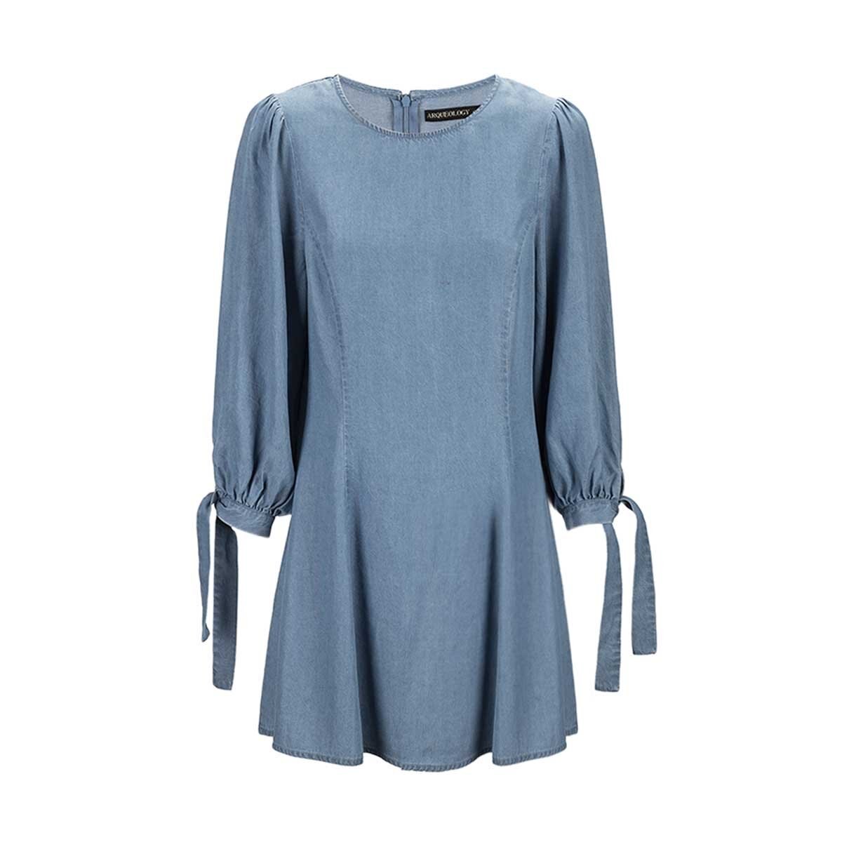 Vestido Corto de Manga Larga Arqueology para Dama