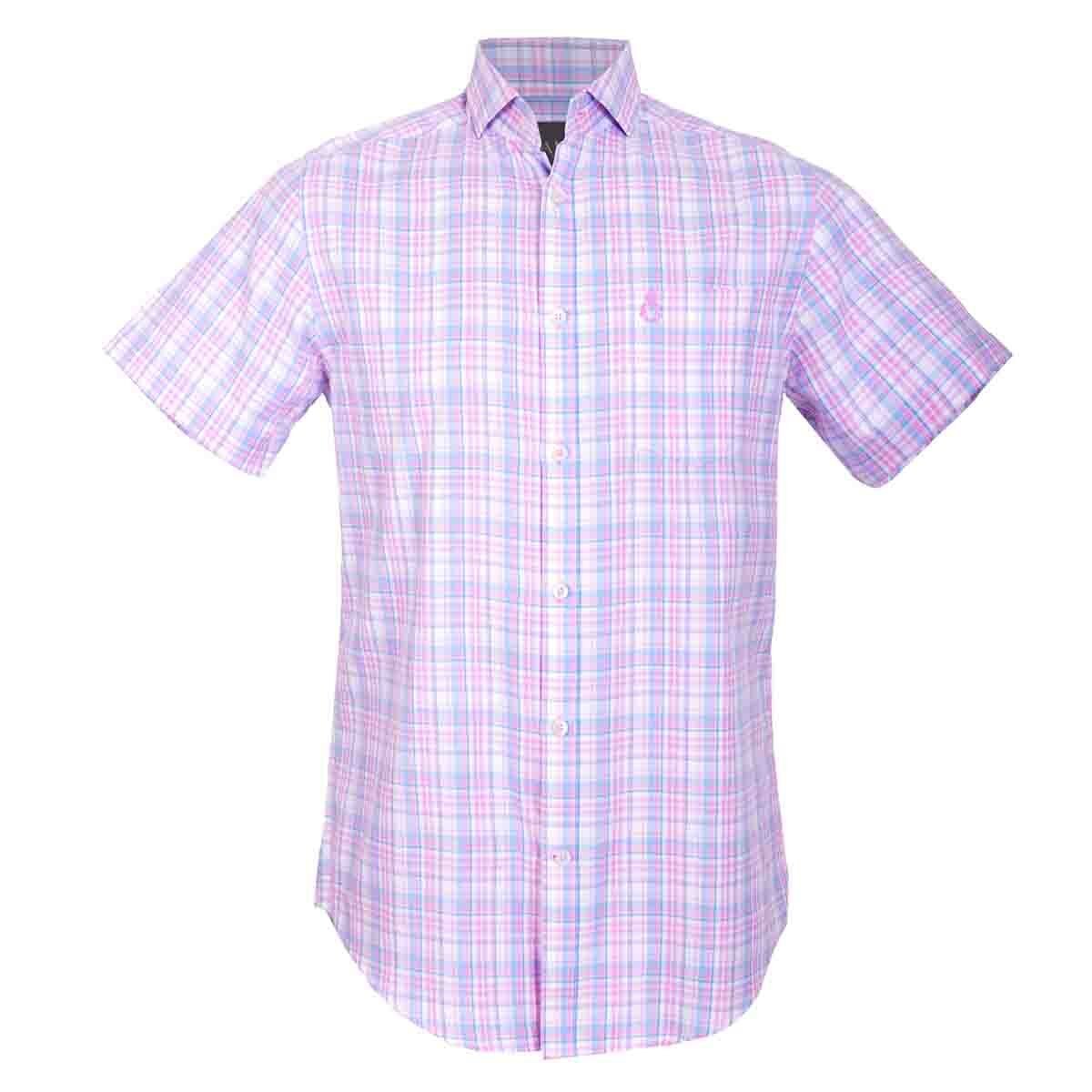 Camisa Manga Corta Color Rosa Alx