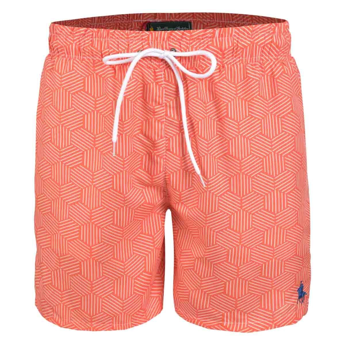Traje de Baño Hexágonos Naranja Polo Club