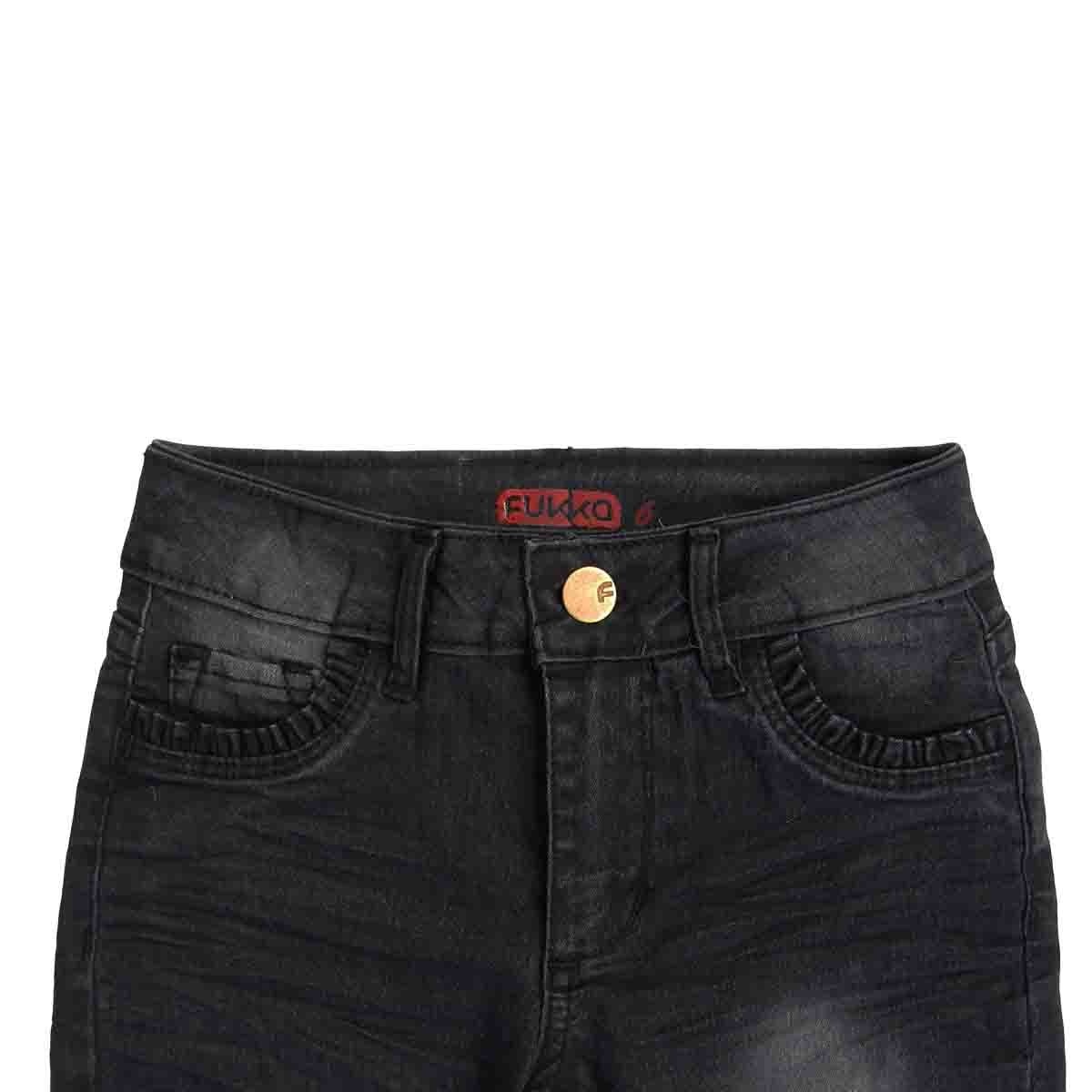 Jeans Skinny con Procesos al Frente 5 Bolsas Fukka para Niña