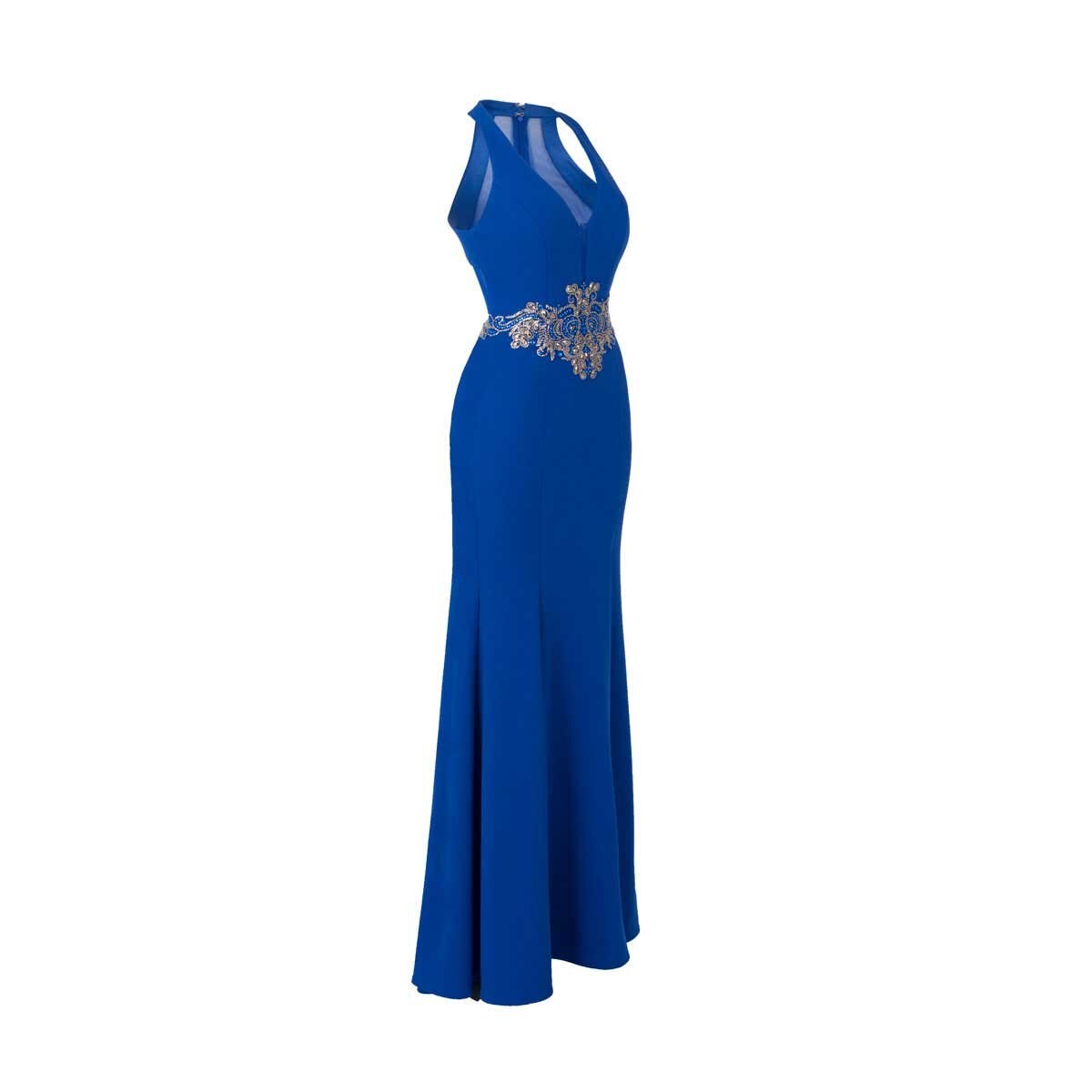 Vestido de Fiesta con Abertura y Adorno en Cintura Noshe