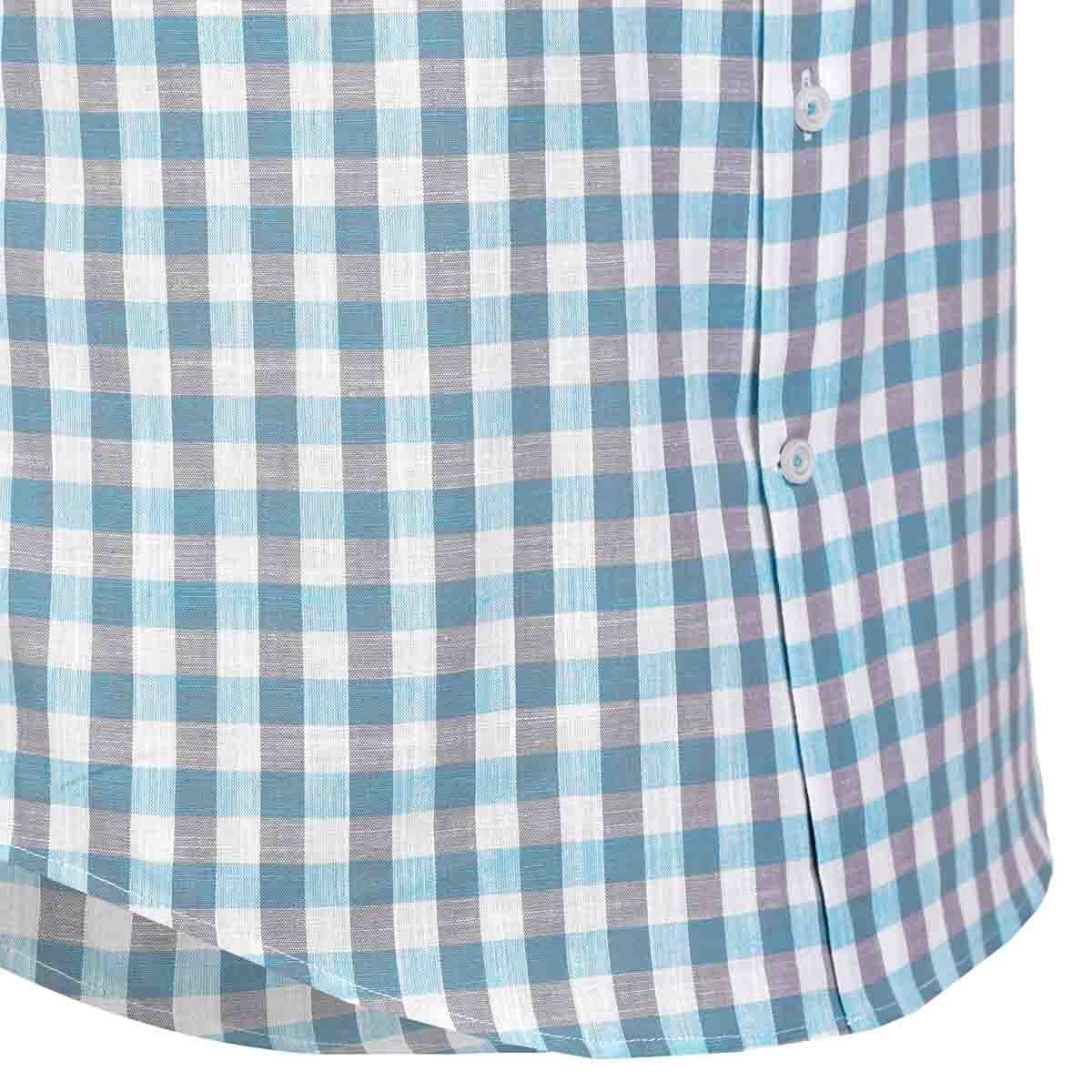 Camisa Manga Corta Color Azul Bruno Magnani para Caballero