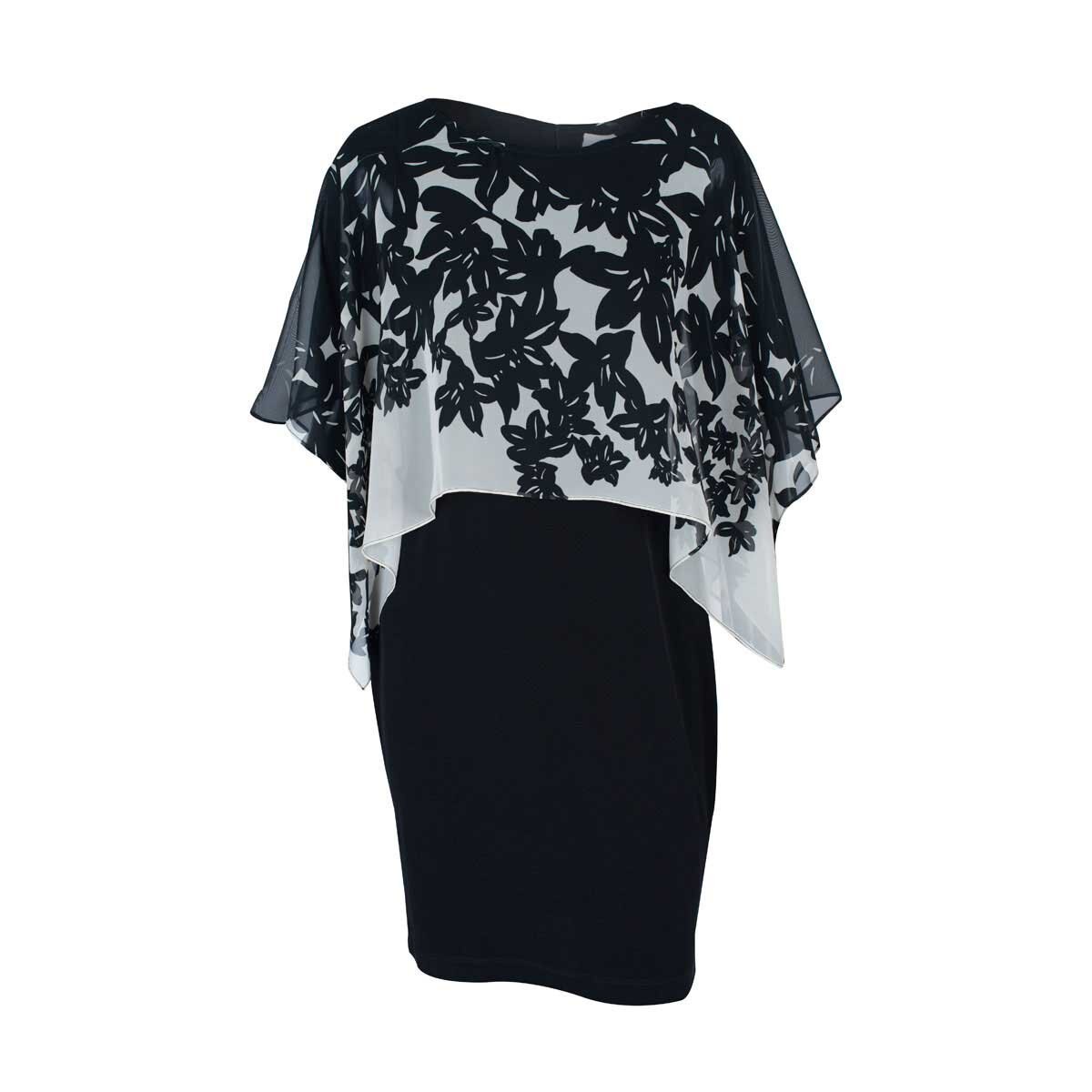 Vestido de Fiesta con Capa Estampada Noshe