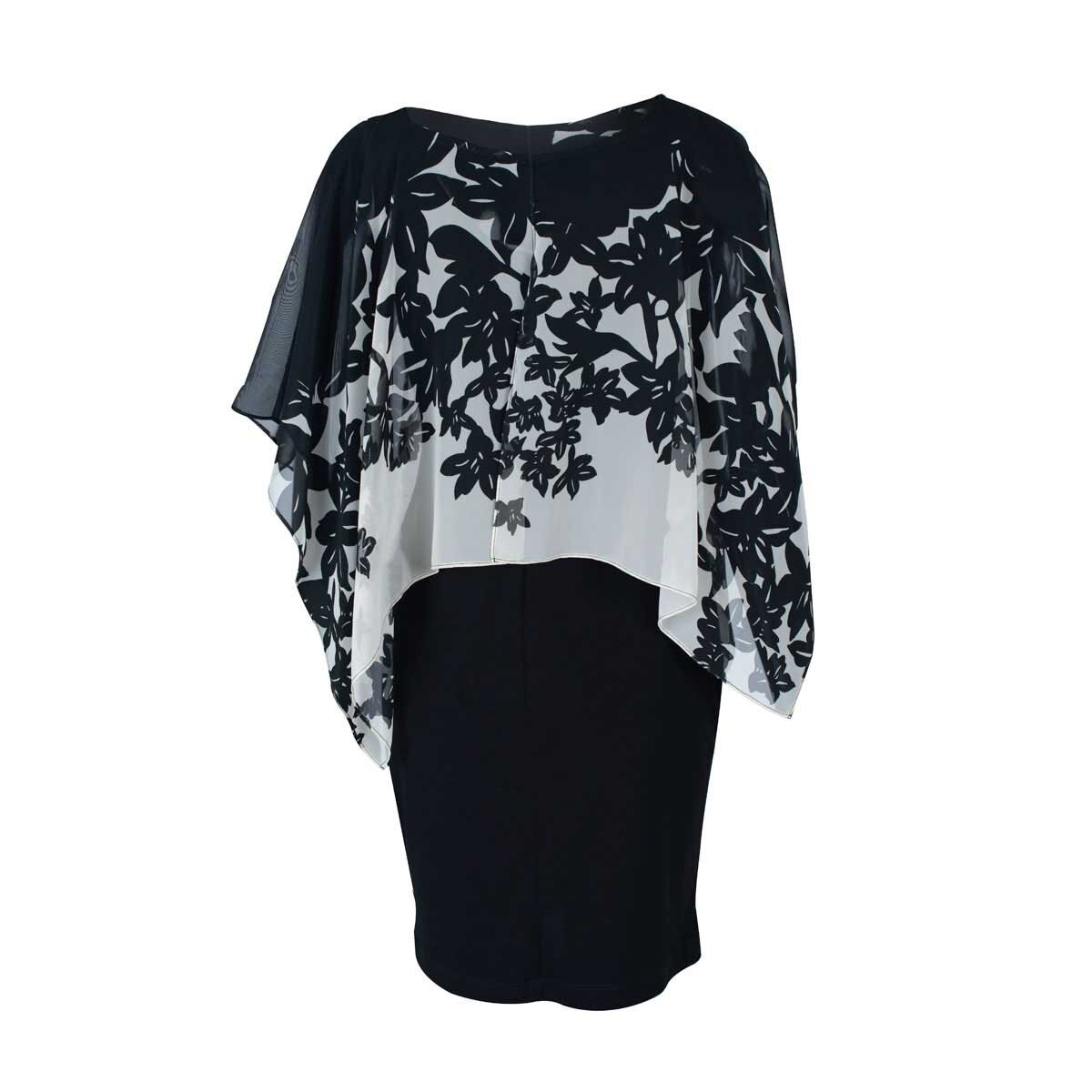Vestido de Fiesta con Capa Estampada Noshe