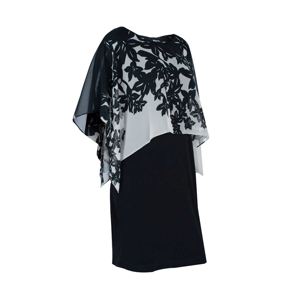 Vestido de Fiesta con Capa Estampada Noshe