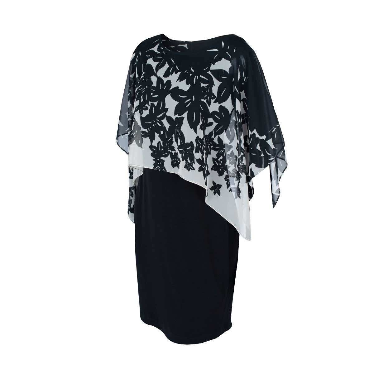 Vestido de Fiesta con Capa Estampada Noshe