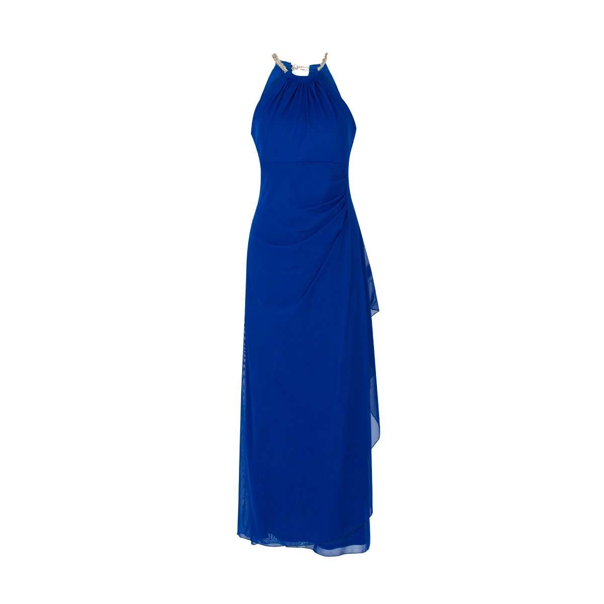 Vestido de Fiesta Largo Halter con Cadena en Cuello Noshe