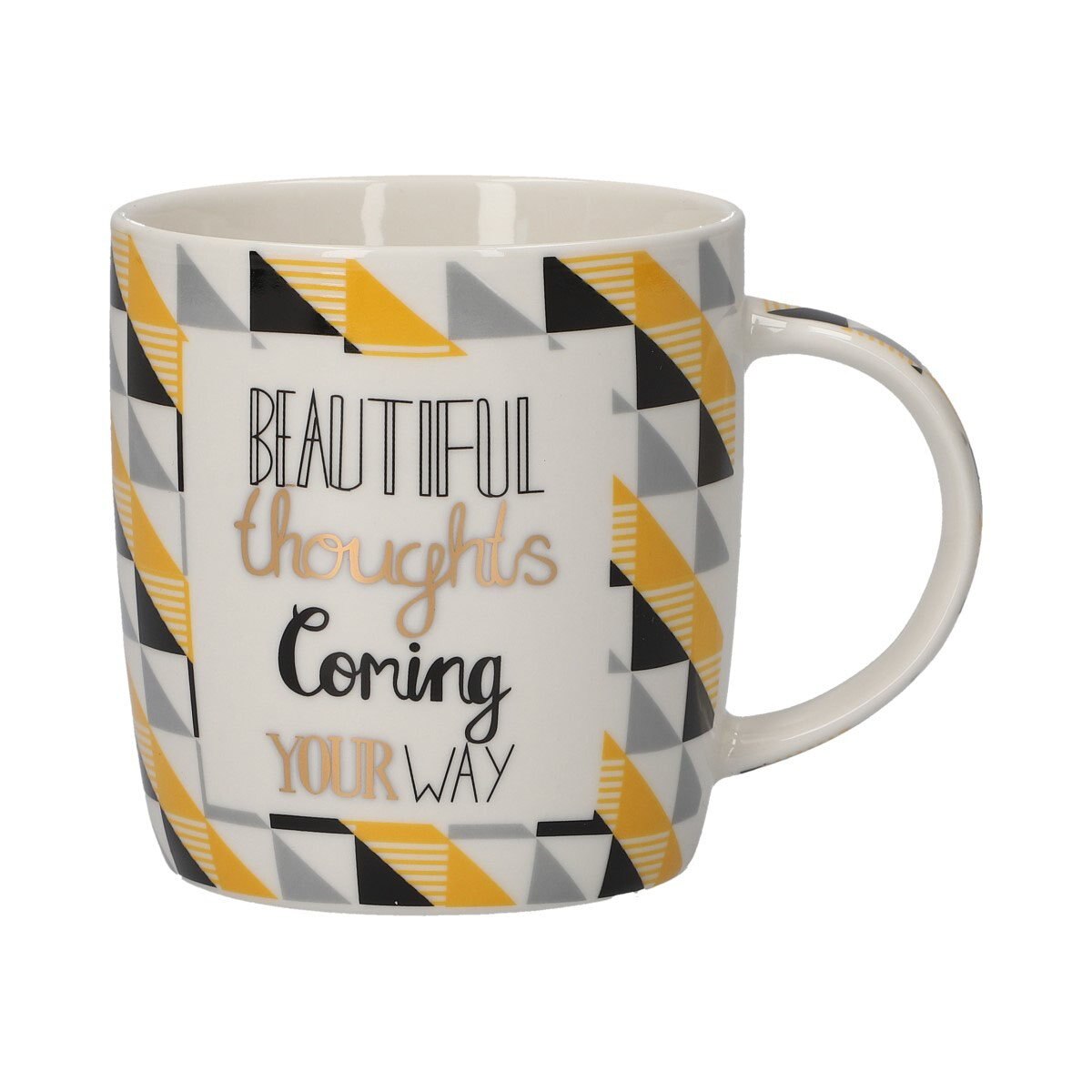Taza Amarillo con Negro con Caja de Regalo 12Oz Gottawa