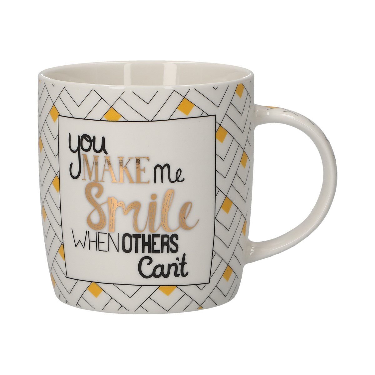 Taza Amarillo con Negro con Caja de Regalo 12Oz Gottawa