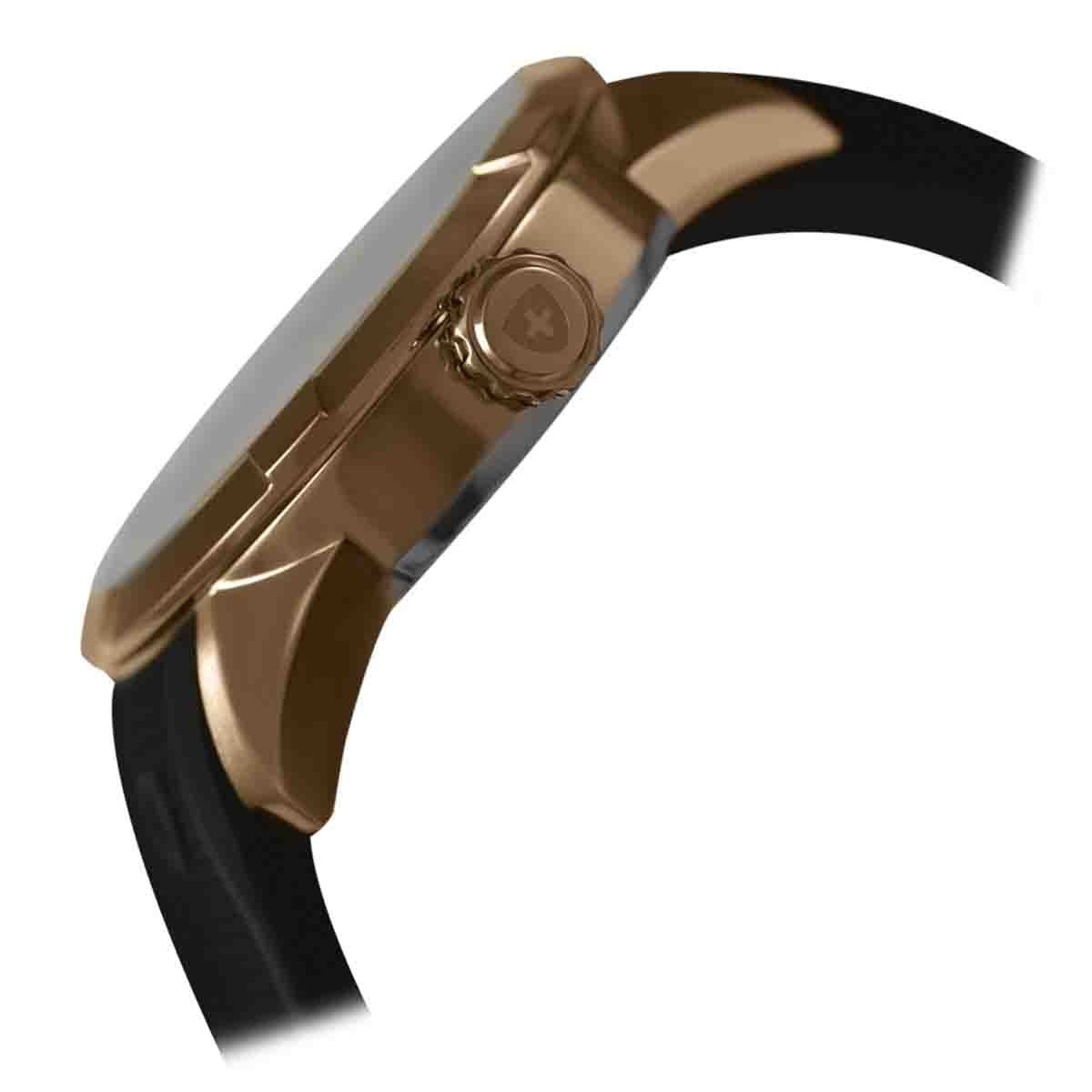 Reloj Unisex Color Negro y Oro Rosado Nivada