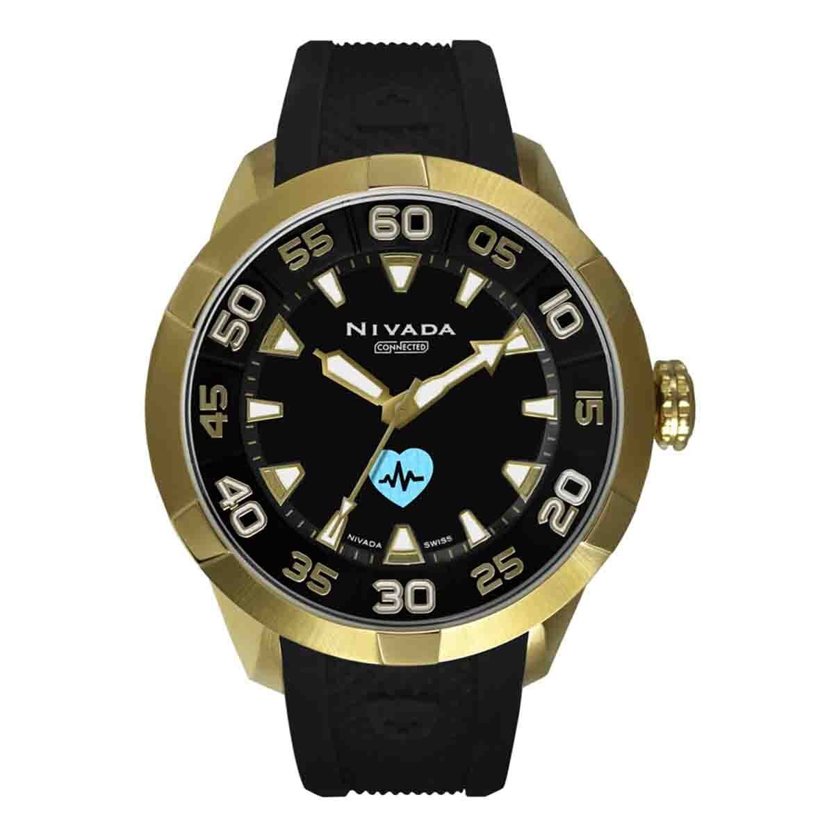 Reloj Unisex Color Negro y Dorado Nivada