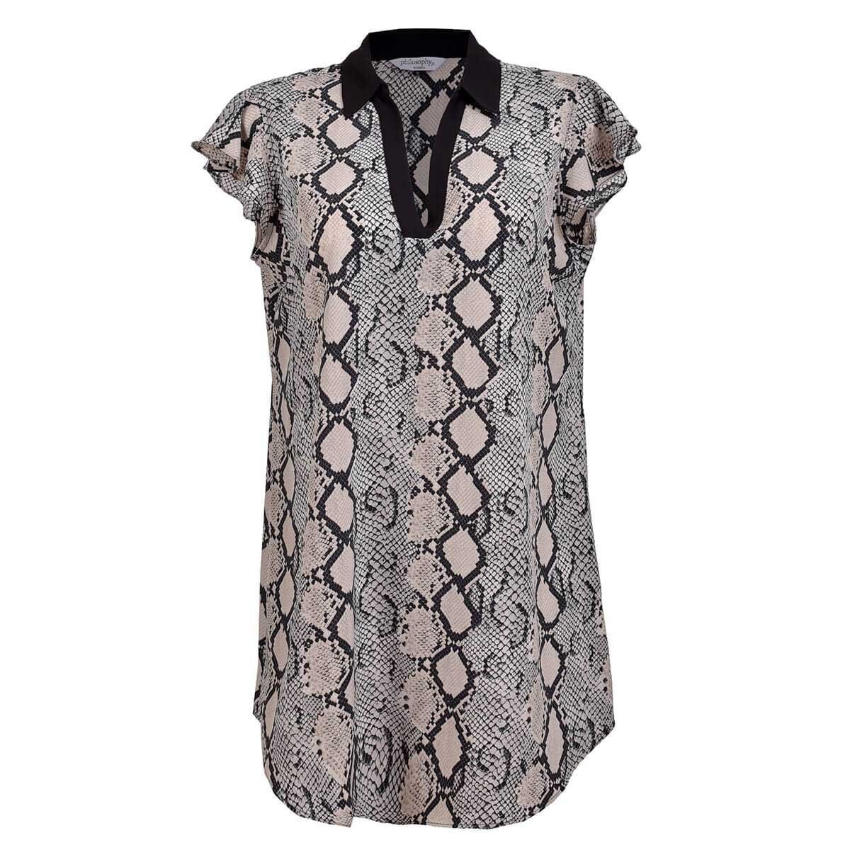 Blusa para Dama con Cinturón Estampado de Emily Philosophy Jr Woman