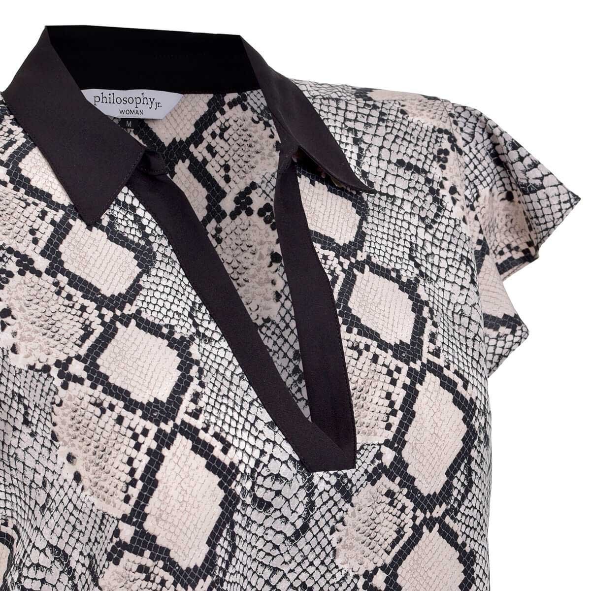 Blusa para Dama con Cinturón Estampado de Emily Philosophy Jr Woman