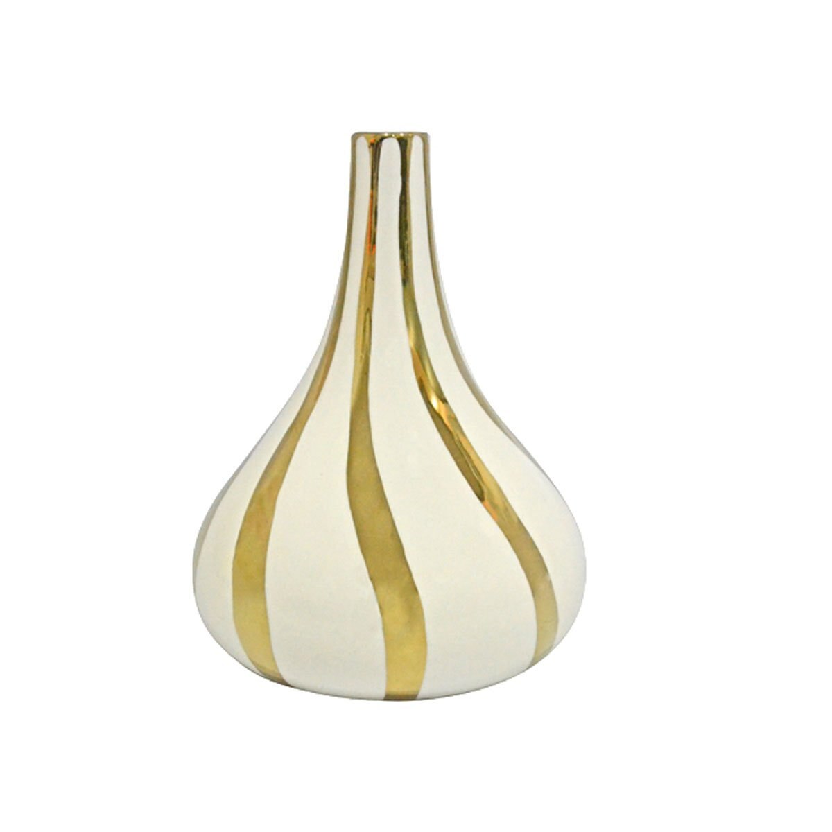 Florero Blanco/dorado House & Home