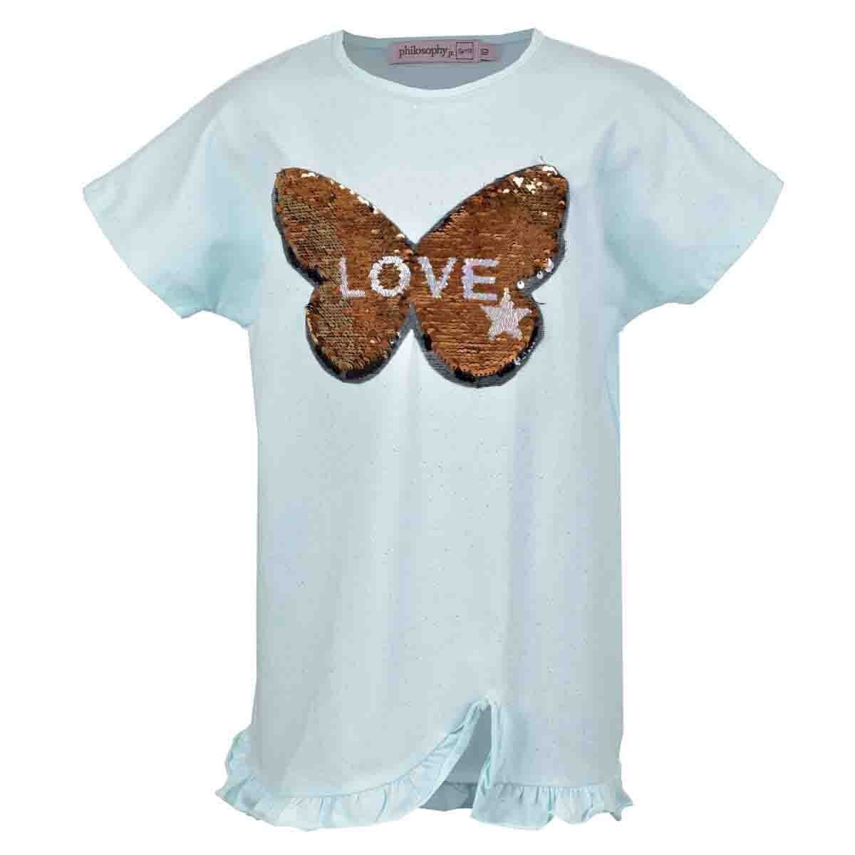 Playera Manga Corta con Olán Philosophy Girls