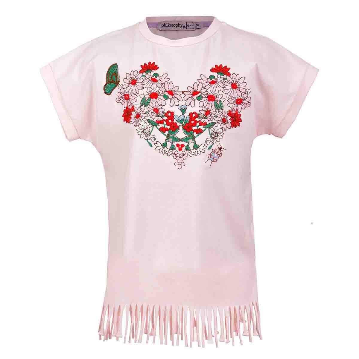 Playera Manga Corta Estampada Philosophy Girls para Niña