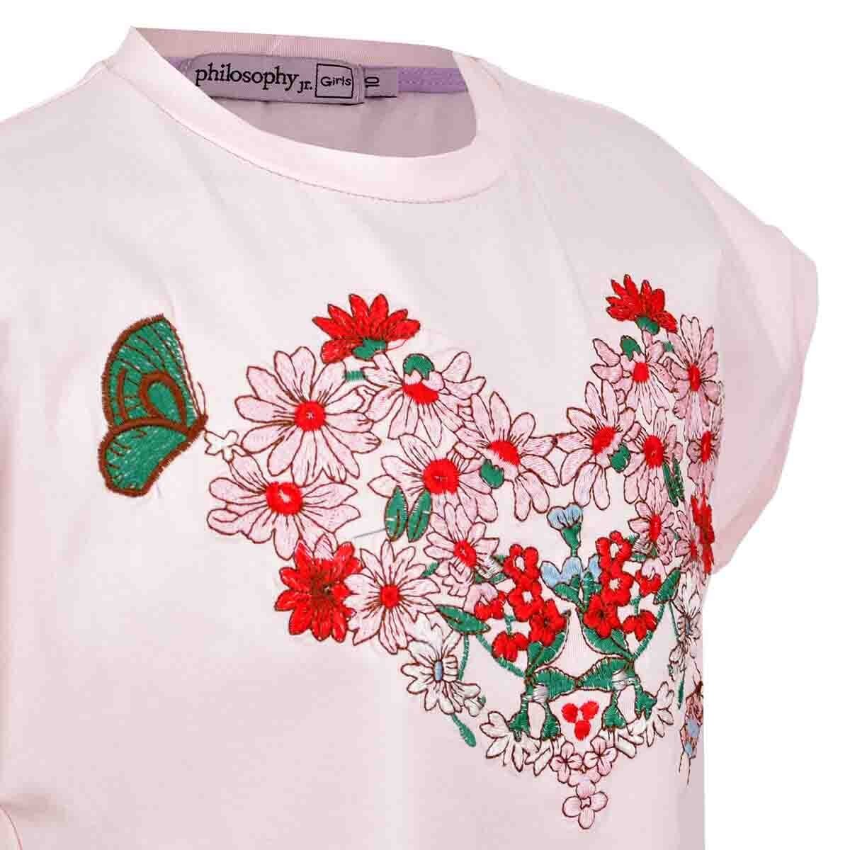 Playera Manga Corta Estampada Philosophy Girls para Niña