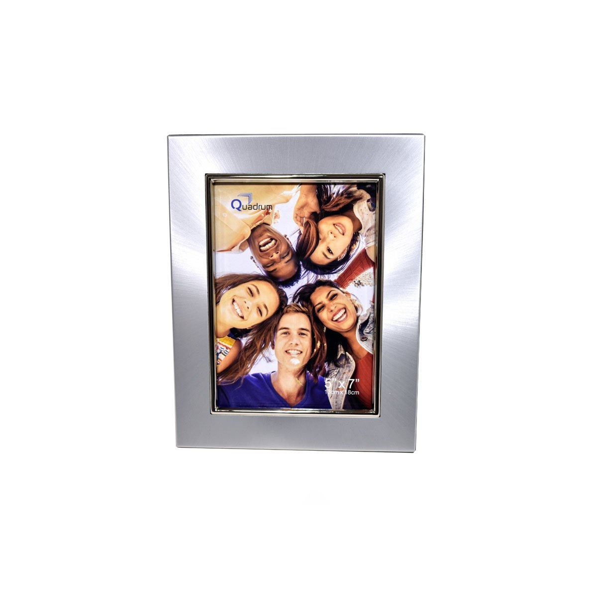 Portarretratos Plateado con Rayos 5X7 Quadrum