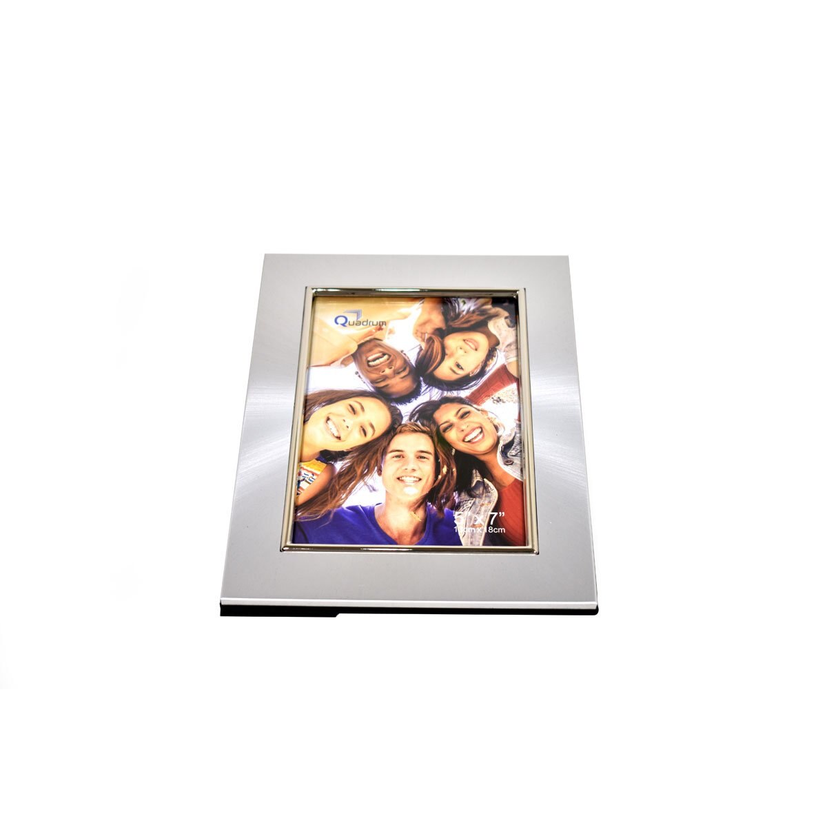 Portarretratos Plateado con Rayos 5X7 Quadrum