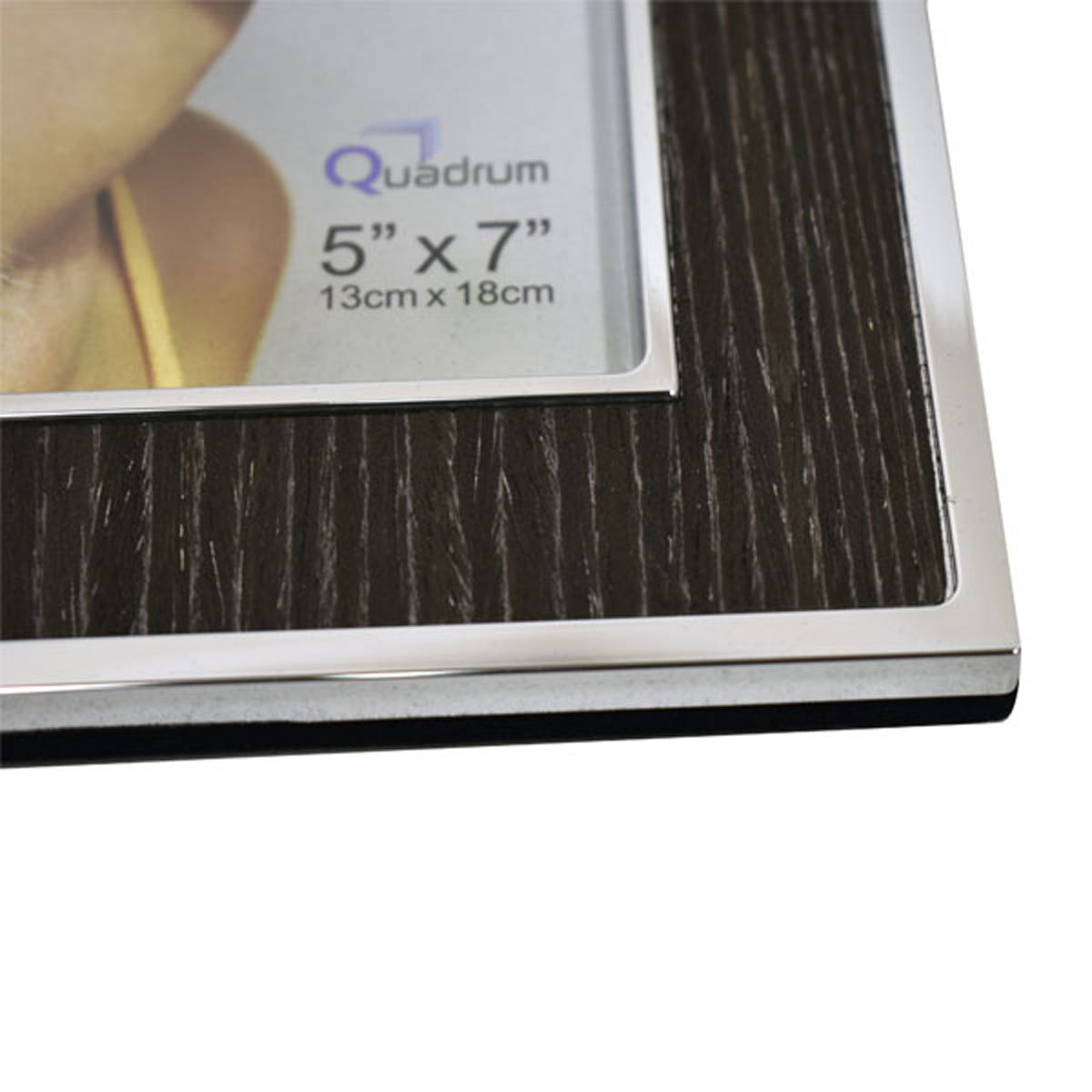 Portarretratos Bordes Madera 5X7" Quadrum