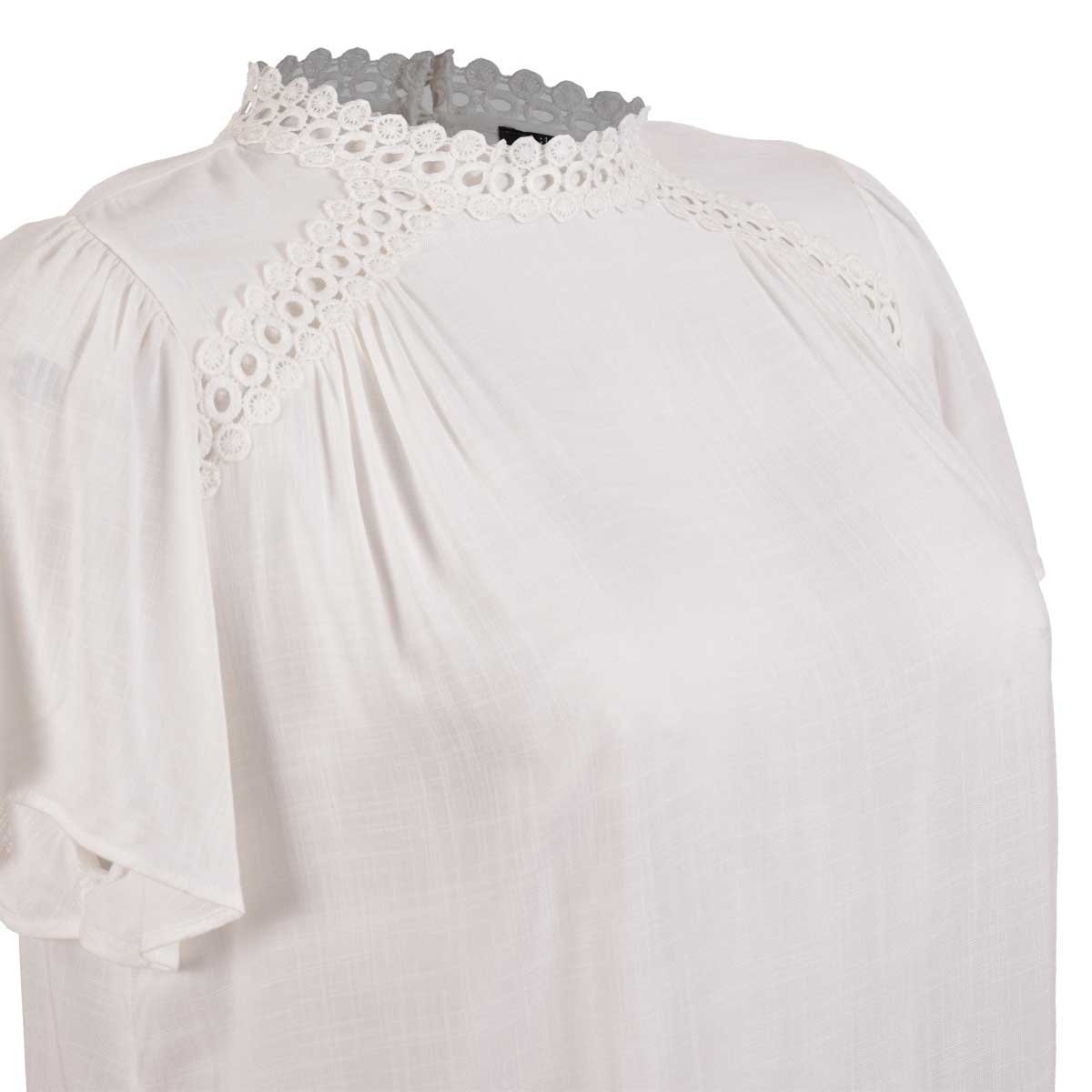 Blusa para Dama Cuello Mao con Encaje Philosophy Jr Plus