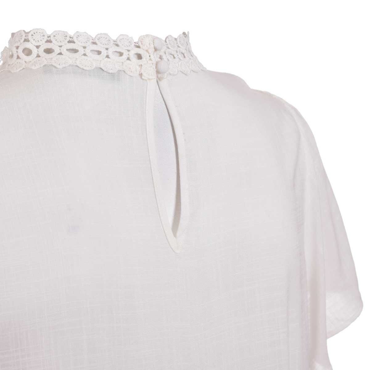 Blusa para Dama Cuello Mao con Encaje Philosophy Jr Plus