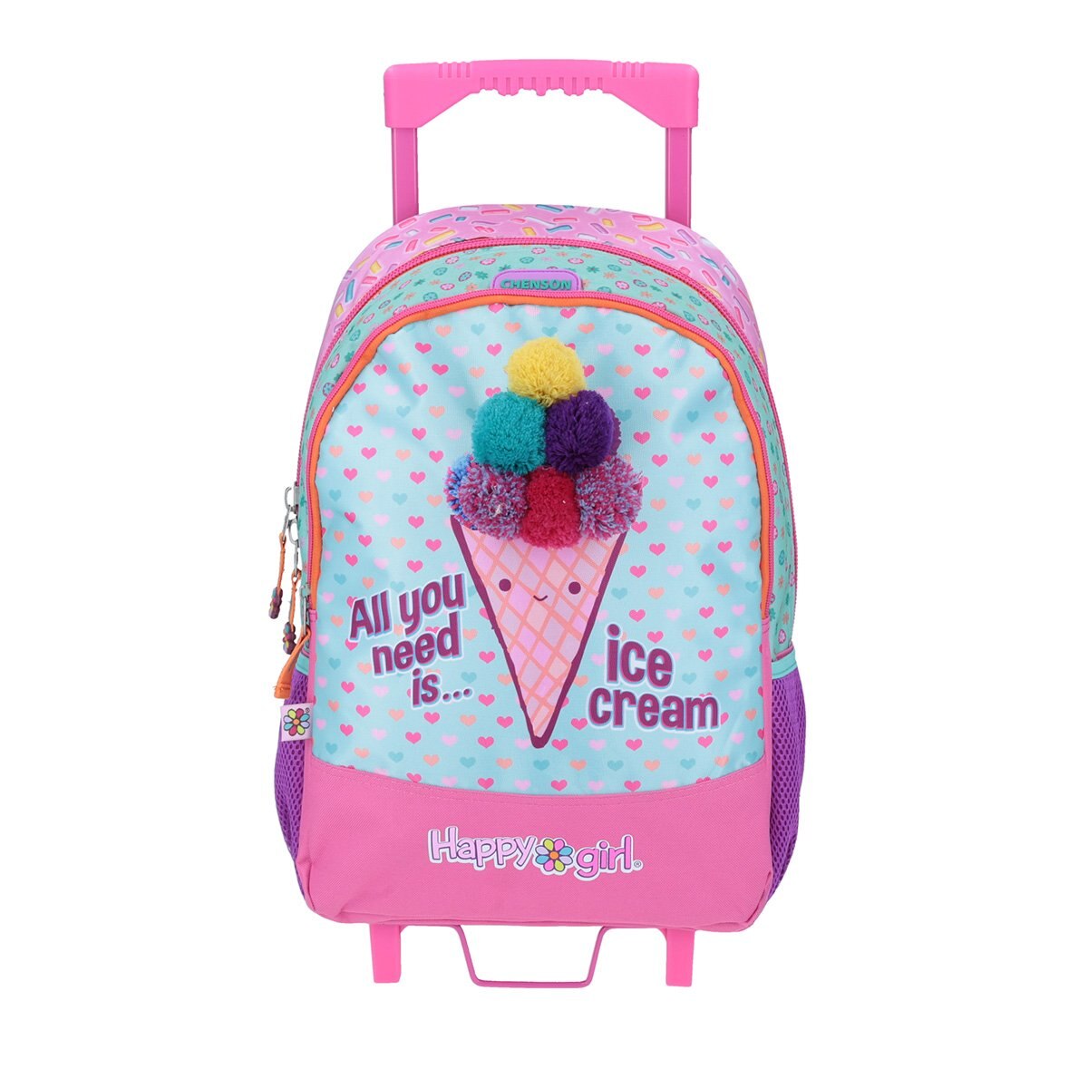 Mochila C/r Kegel Rosa Happy Girl Chenson