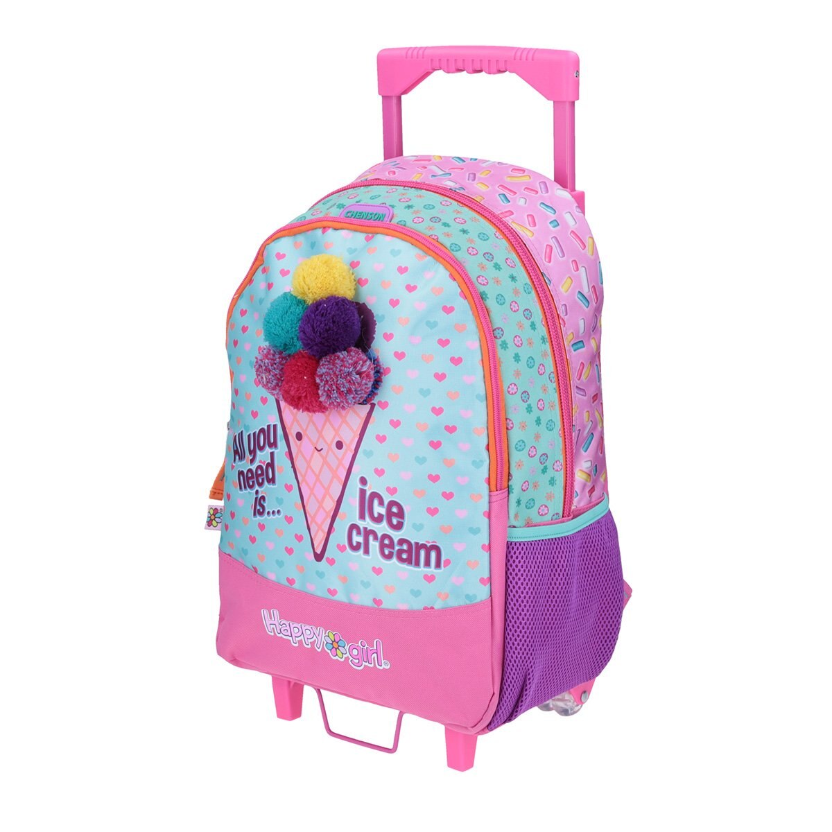 Mochila C/r Kegel Rosa Happy Girl Chenson