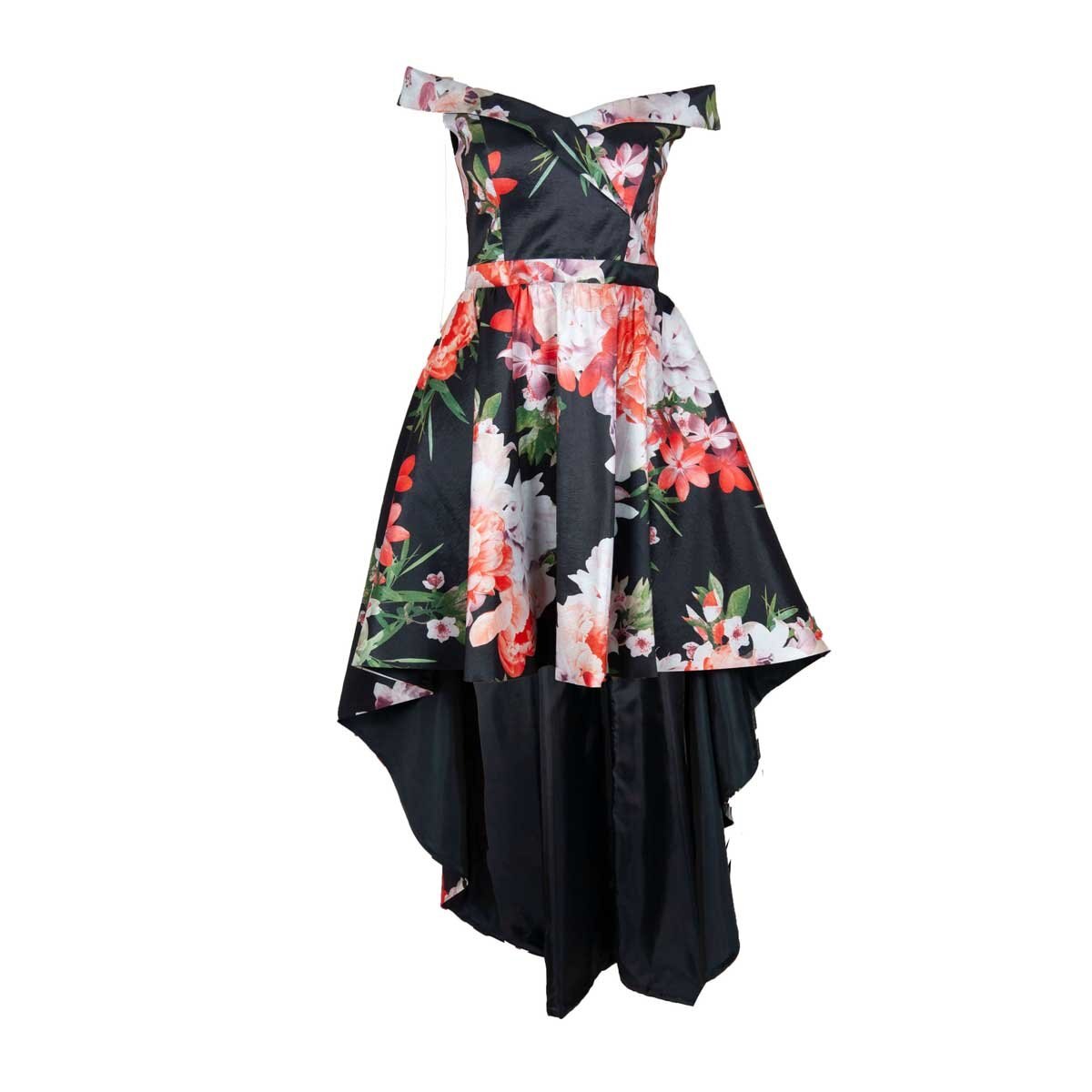 Vestido de Fiesta Hi Low con Falda Plisada de Tafeta Philosophy Jr Nights