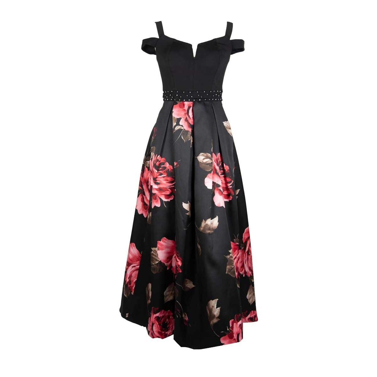 Vestido de Fiesta Largo con Talle Bordado de Tafeta Philosophy Jr Nights