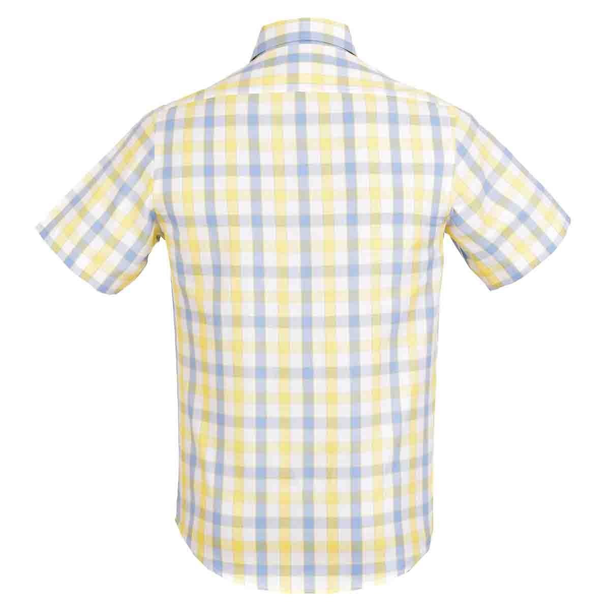 Camisa Manga Corta Color Amarillo Bruno Magnani