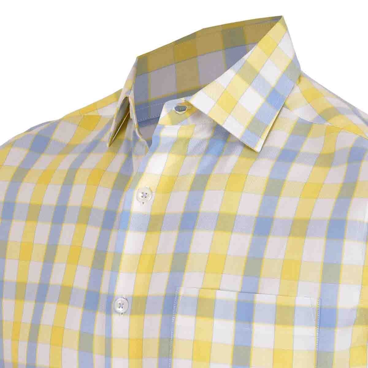 Camisa Manga Corta Color Amarillo Bruno Magnani