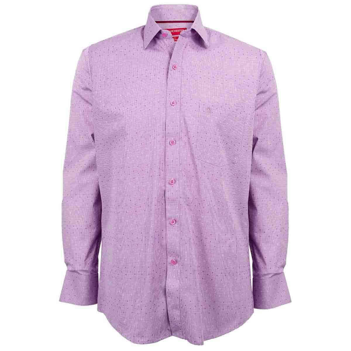 Camisa de Vestir Morada Slim Fit Manchester para Caballero