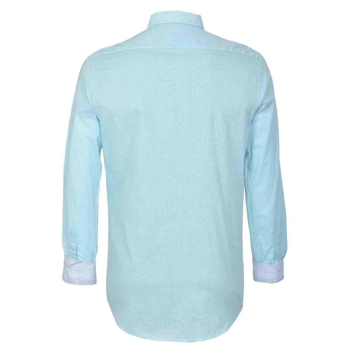 Camisa Manga Corta Color Azul Oscar de la Renta
